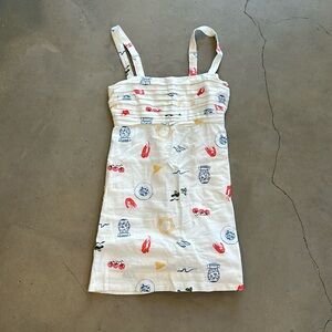 Abercrombie & Fitch White Dress with Red and Blue Accents